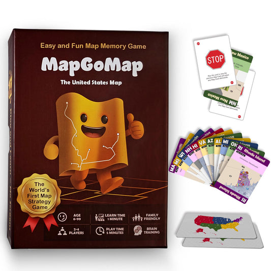 MapGoMap – The World’s First Map Strategy Game | Fast-Paced Geography Memory Game for Kids, Families, and Adults | Ages 6–99 | Educational & Screen-Free Fun